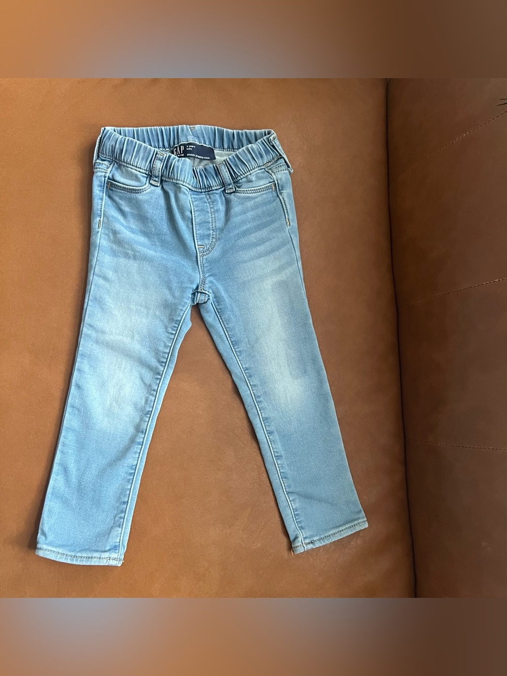 GAP Toddler Girls Sz 3T Blue Pull-On Jeans Denim Stretch Jeggings